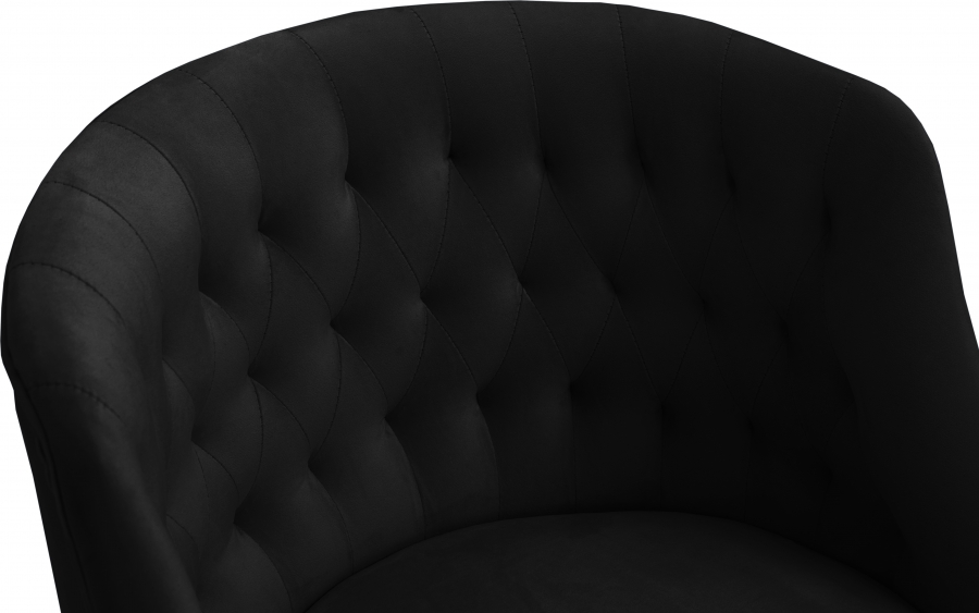 Arden Velvet Upholstered Office Chair - Image 4